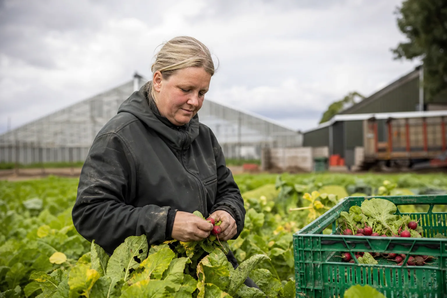 Werk op een Nederlands agrarisch bedrijf. Beeld bij het artikel: Klopt het dat je bij stukloon nog steeds het wettelijk minimumuurloon moet halen?