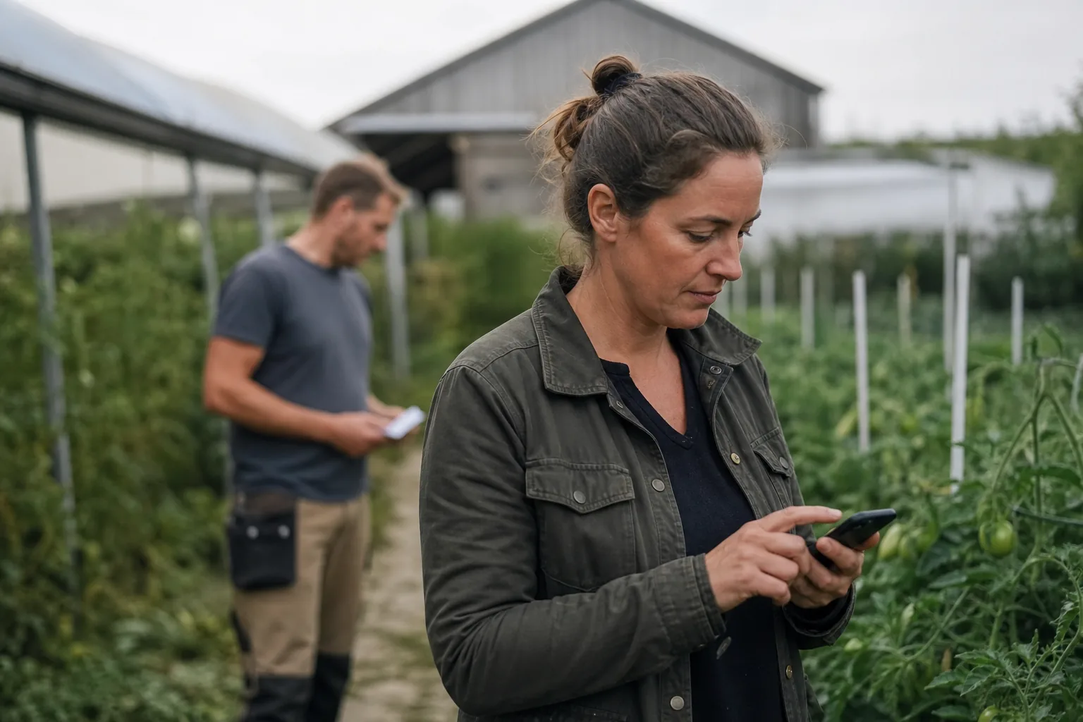 Werk op een Nederlands agrarisch bedrijf. Beeld bij het artikel: Kun je beter met papieren plukbriefjes werken of met registratie op de telefoon?