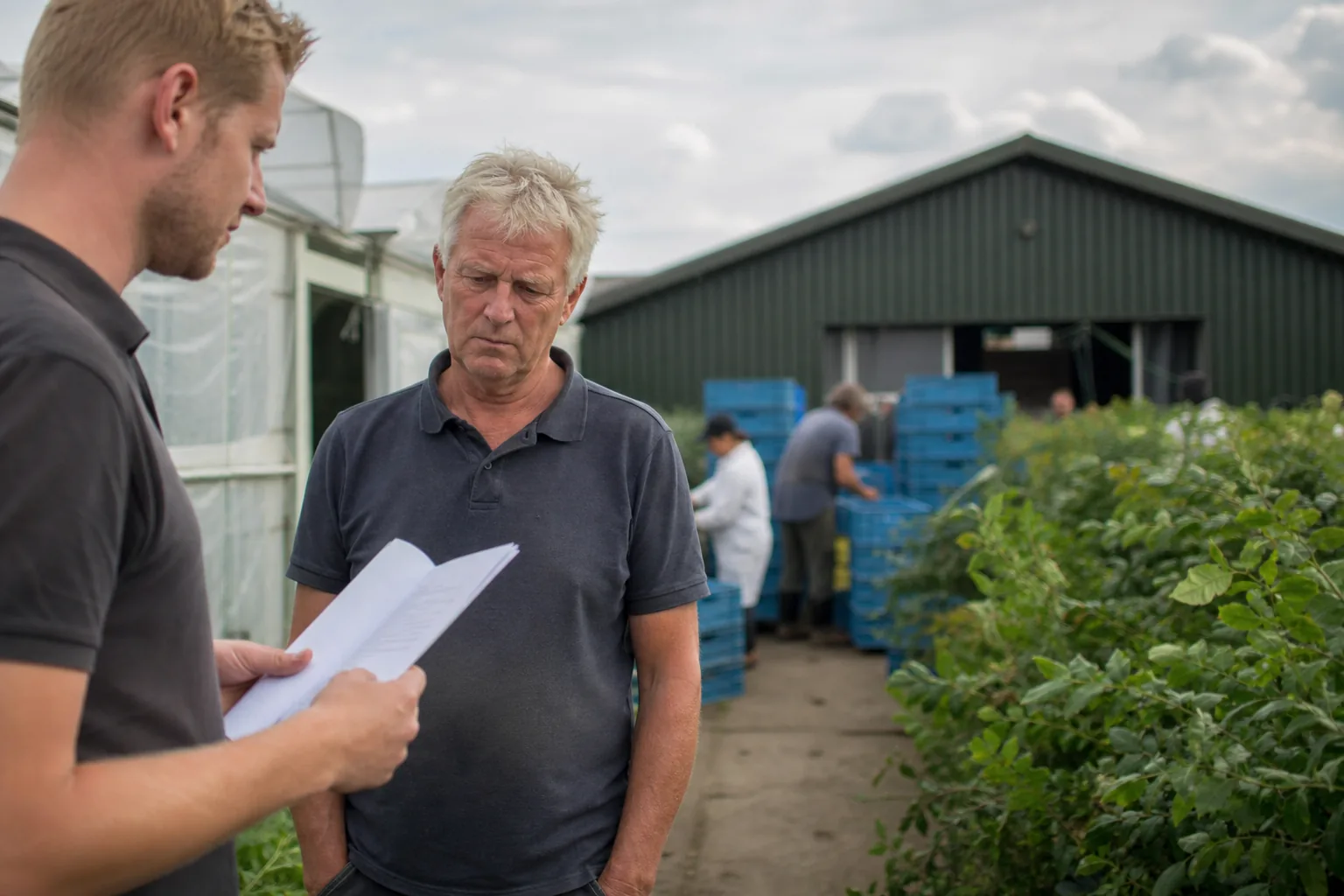Werk op een Nederlands agrarisch bedrijf. Beeld bij het artikel: Waar lopen telers tegenaan bij de loonchecks en inhoudingen van hun seizoenskrachten?